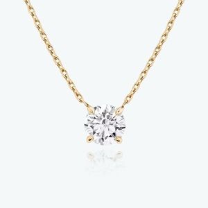NWT NORDSTROM Rose Gold Solitaire Necklace